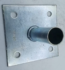 Placa de base de acero galvanizado de 80 mm con llavero para andamios Jack de tornillo
