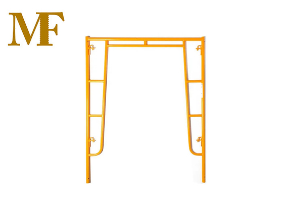 Paso móvil Q235 porta del andamio H de la construcción amarilla resistente del marco