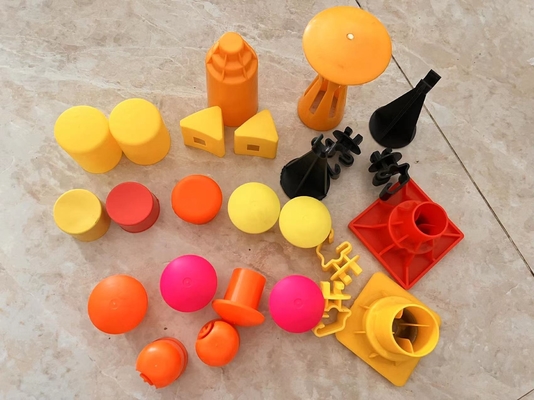 Construcción con tapa de rebarro de hongo de material PP PE amarillo