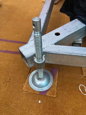 Jack de base del sistema de bloqueo de anillo para la construcción de andamios con placa de base redonda