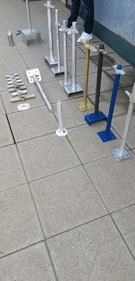 Jack de base del sistema de bloqueo de anillo para la construcción de andamios con placa de base redonda