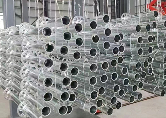 48.3 mm/42 mm Diámetro del tubo bloqueo del disco y andamio tubular de acero para la construcción de extremos