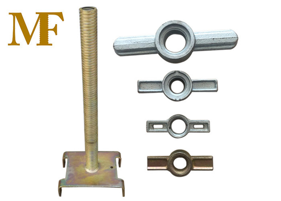Bases de andamios ajustables con tornillo robusto y resistente a la corrosión para el exterior