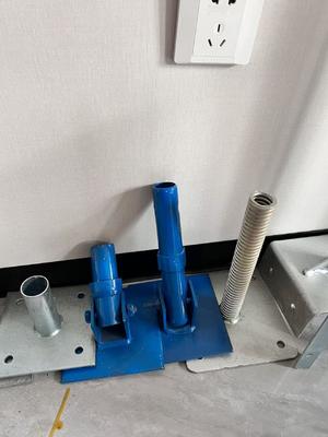 Placa base de tornillo de gato ajustable en U de acero para andamios, puntal de andamio de tipo fijo