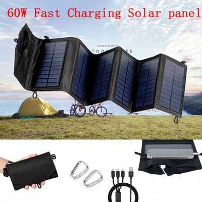 Paneles solares cargador USB portátil plegable mini seis rebanadas plegable