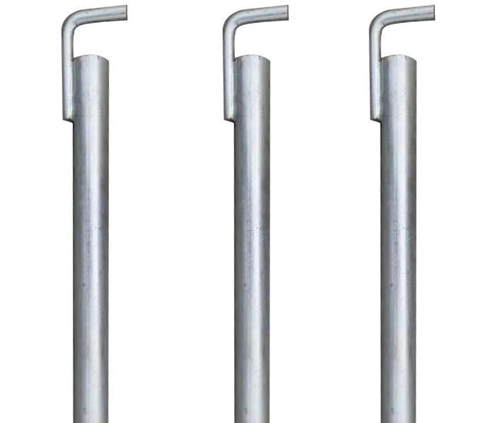 Anclaje tubular de andamios con gancho y acabado galvanizado y barra de tubo de acero sin costura