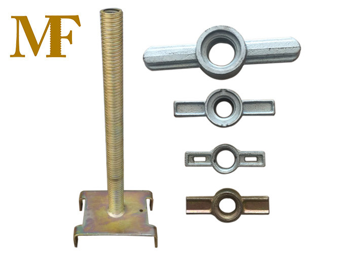 Bases de andamios ajustables con tornillo robusto y resistente a la corrosión para el exterior