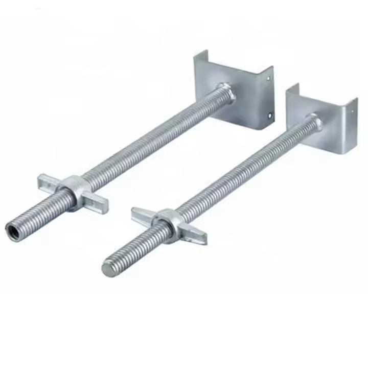 U Jack de base de la cabeza hueco y el andamio sólido de acero de tornillo de base Jack para la construcción