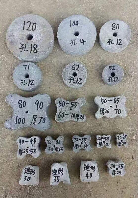 Separadores de cemento para concreto Bloque de recubrimiento de concreto para vigas y columnas de construcción