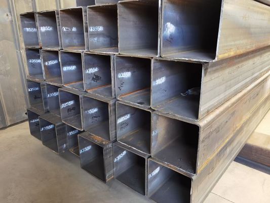 Tubo de acero galvanizado de costura recta soldado Tubo cuadrado de gran tamaño Tubo de acero recubierto de zinc para la construcción