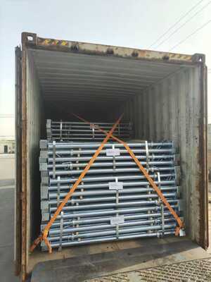 Revestimiento de andamios de acero telescópico ajustable para la construcción de edificios